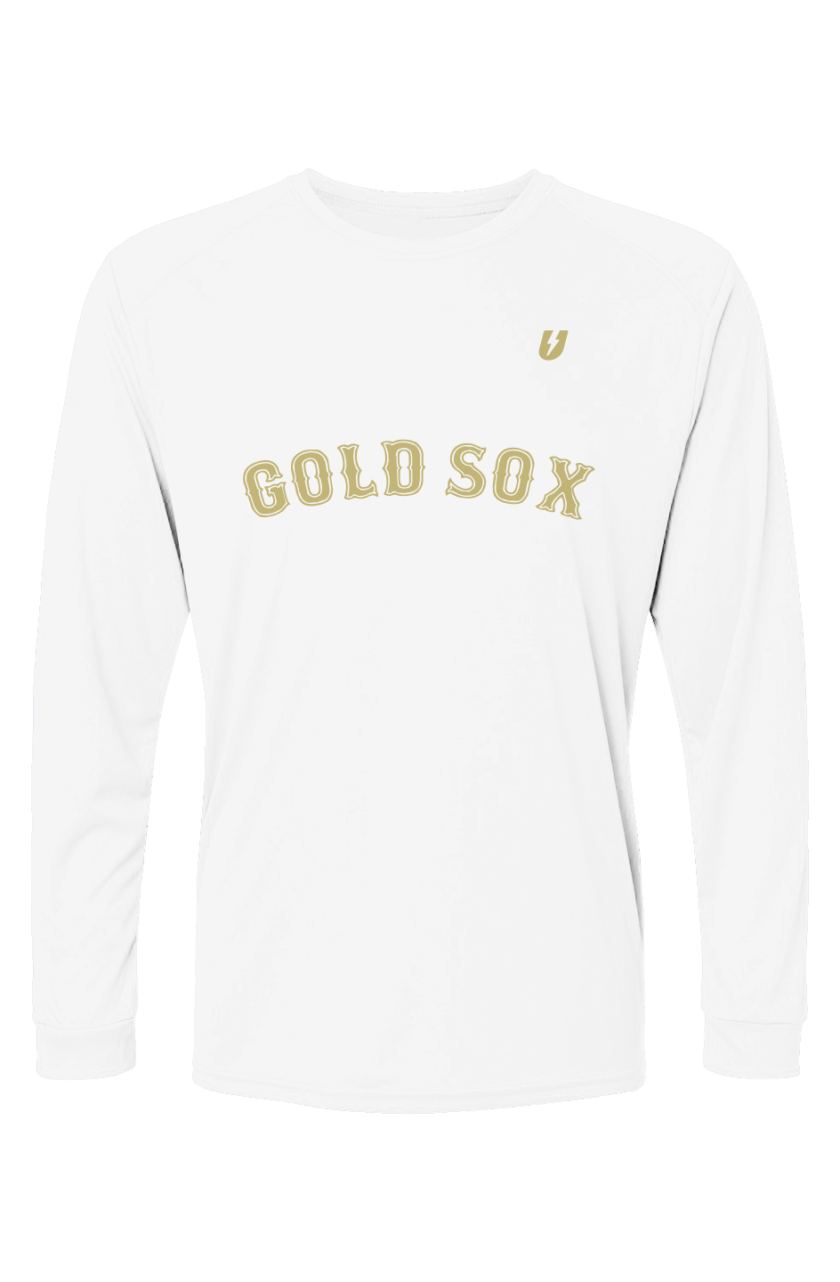 Gold Sox Performance Long Sleeve Shirt (White)