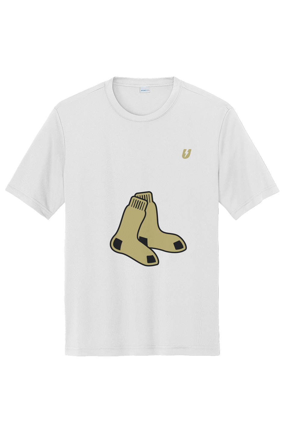 Gold Sox Logo Performance T-Shirt (White)