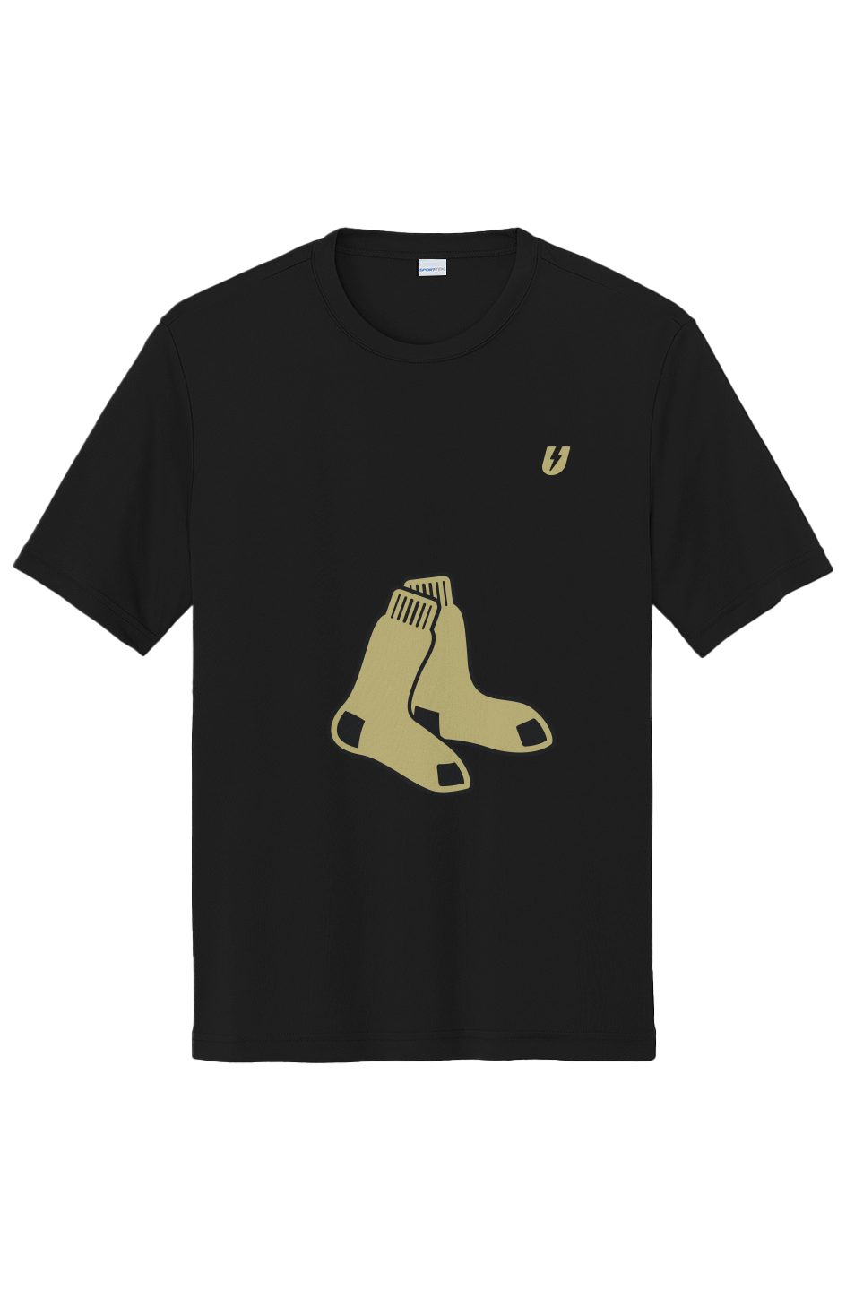 Gold Sox Logo Performance T-Shirt (Black)