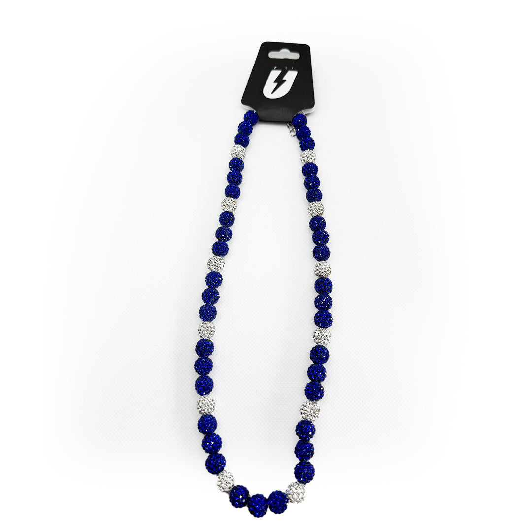 Shiny Beaded Baseball  Necklace